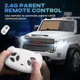 thumbnail image 5 of Aosom 12V GMC Sierra HD Licensed Ride on Truck, Battery Powered Electric Car for Kids w/ Remote Control, Headlights & Four Wheel Suspension, White, 5 of 10