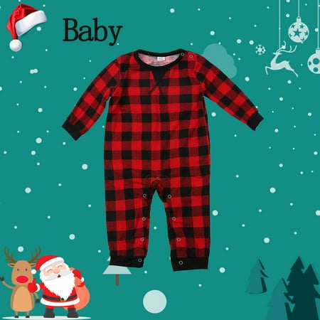 

BELLZELY Family Christmas Pajamas Clearance Only up New Cute Fashion Christmas Plaid Family European And American Pajamas Parent-child Suit Kids