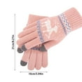 thumbnail image 3 of Qnjujn Women Winter Knitted Full Finger Touchscreen Gloves, Warm Soft Long Sleeve Reindeer Pattern Gloves, Cozy Outdoor Cold Weather Knit Gloves for Daily Use and Gifts, 3 of 5