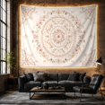 thumbnail image 5 of Floral Garden Circular with Mandala Powder Medallion, Mystical Fantasy for Space Lovers, Aesthetic Wall Decor, Valentine'S Day Gift, Tapestry Wall Hanging for Dorm and Living Room, 5 of 6