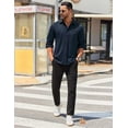 thumbnail image 3 of COOFANDY Men's Untucked Wrinkle Free Shirt Casual Long Sleeve Stretch Button Up Shirts, 3 of 8