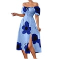 thumbnail image 2 of Styesk Robes pour Femmes Dames Décontractées Style Vacances Robe Imprimée Robe de Plage, 2 of 8