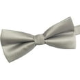 thumbnail image 4 of Mens Adjustable Solid Color Tuxedo Pre-Tied Bowties Classic Bow tie (Light Grey), 4 of 6