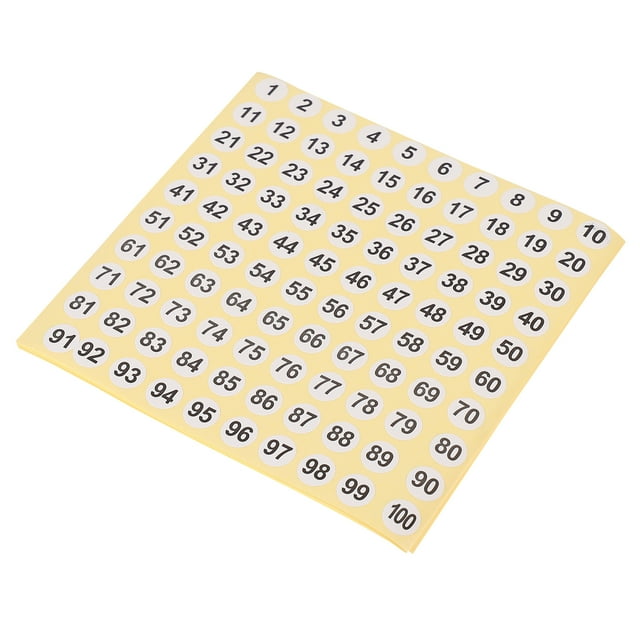 Shisuyan Serial Number Stickers White Background with Black Text 100Pcs 12x4.7in