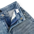 thumbnail image 6 of KIDSCOOL Girls Wide Leg Denim Pants 5-13T Ripped Heart Embroidered Jeans ,Light Blue,11-12 Years, 6 of 7