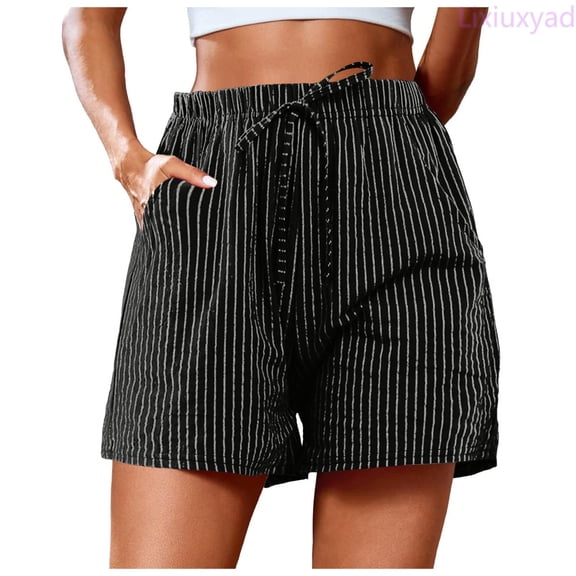 Lixiuxyad Shorts for Women Women Casual Shorts Cute Soft Stretchy Bottoms Boxer Shorts,Black M