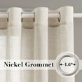 thumbnail image 2 of H.VERSAILTEX Classic Collection Contemporary Linen  Semi-Sheer Soft Privacy Grommet Curtains 2 Panels for Bedroom , 52"x 84" ,Natural, 2 of 6