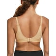 thumbnail image 3 of Deyllo Women Wireless Workout Bras High Impact Sports Bra Full Coverage Non Padded Seamless Comfort Dark Beige Exercise Bra Clothes Size 32C, 3 of 4