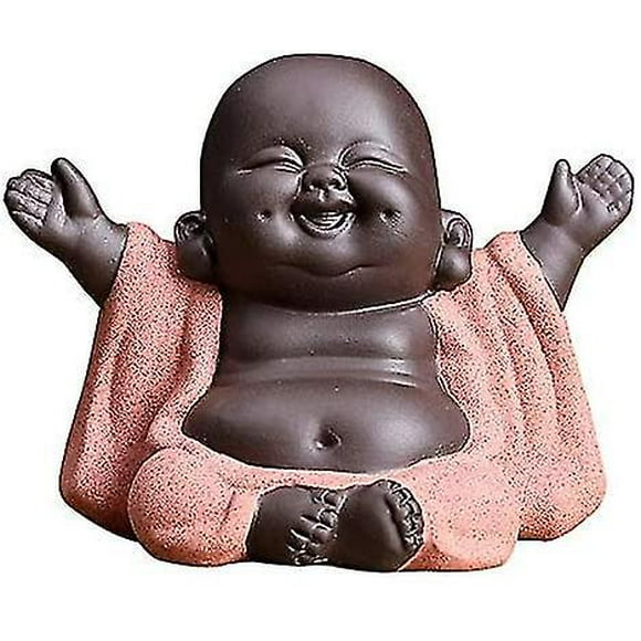 Kingzhuo Ceramic Little Cute Baby Buddha Statue Monk Figurine Buddha Figuri