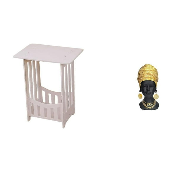 Mesilla de noche,Mesa auxiliar,mesa de centro,mesa esquinera,mesilla de noche,Estatua de mujer africana,Estatua de mujer africana,regalo para estantería de oficina,Figura decorativa de resina