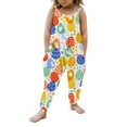 thumbnail image 2 of Girl Romper Toddler Baby Girl Casual Easter Prints Jumpsuit Sleeveless Romper Outfits Pants Clothes Children Bodysuit Multicolour 3 Years-4 Years, 2 of 4