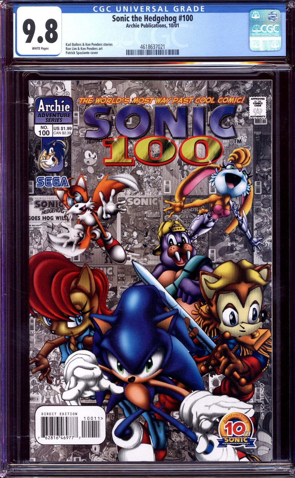 Cover of Sonic the Hedgehog #100
