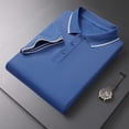 thumbnail image 5 of JULMCOMO Polo Shirts for Men Contrast Trim Collared Short Sleeve Summer Golf Shirts Slim Fit Comfy Soft Business Casual Men Clothing Blue M, 5 of 5
