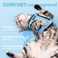 thumbnail image 5 of Rabbitgoo Cat Harness and Leash for Walking, Escape Proof Soft Adjustable Vest Harnesses for Cats, Easy Control Breathable Reflective Strips Jacket, Baby Blue, 5 of 11
