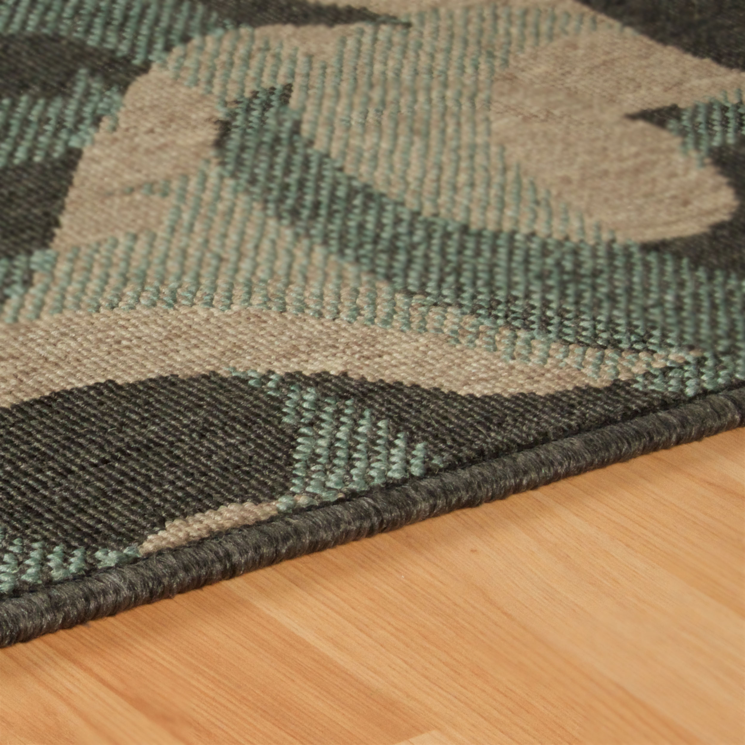 BNM Vintage Damask Indoor Outdoor Area Rug, 4' x 6', Blue