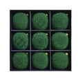 thumbnail image 7 of 9 Pack Flocked Christmas Ornaments, Vintage Style Christmas Tree Ball Decorations Set for Holiday Home Decor Green, 7 of 7