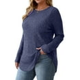 thumbnail image 3 of Fantaslook Long Sleeve Shirts for Women Casual Tunic Tops Dressy Crew Neck Pullover Fall Lightweight Sweaters for Women, 3 of 7