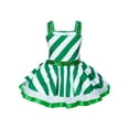 thumbnail image 2 of Jowowha Girls Christmas Costume Sleeveless Sequins Striped Ice Skating Roller Skating Baton Twirling Green 8, 2 of 7