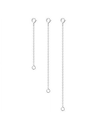 Lancharmed 3 Pcs 925 Sterling Silver Necklace Extenders Box  Chain Durable Strong Removable Necklace Bracelet Anklet Extension Jewelry  Making Chains (2 3 4 Inch, 0.8mm) : Clothing, Shoes & Jewelry
