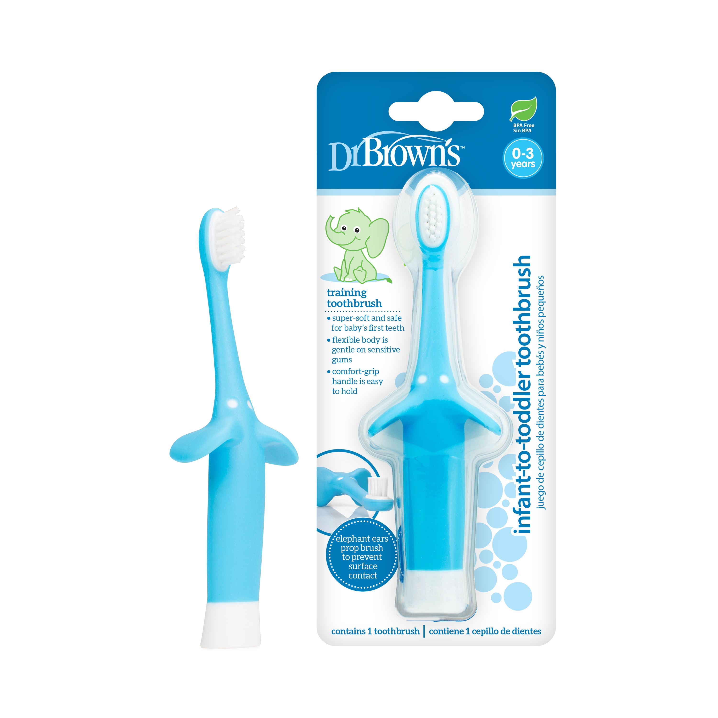 Dr Soft Bristles Yellow/Tan Infant Toothbrush BPA Free Giraffe Infant-to-Toddler Toothbrush Browns Baby Toothbrush Training Toothbrush 