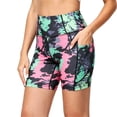 thumbnail image 2 of Yoga Shorts for Women Lifting Pocket High Waist Stretchy Slim Fit Stylish Print Gym Shorts for Sporty Wear OTHER L, 2 of 5