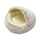 thumbnail image 2 of Cama para mascotas, suave y esponjosa, de felpa, redonda, cálida, para dormir, nido Café 60cm, 2 of 9