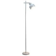 thumbnail image 3 of Simple Designs 54.72" Sleek Essentials Basic Adjustable Metal Floor Lamp, For Living Room, Bedroom, Office, Gray, 3 of 6