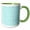 Green/White, variant on 3drose, Merry Christmas-trendy Teal White Winter Pattern with Snowflakes, 15oz Two-tone Red Mug