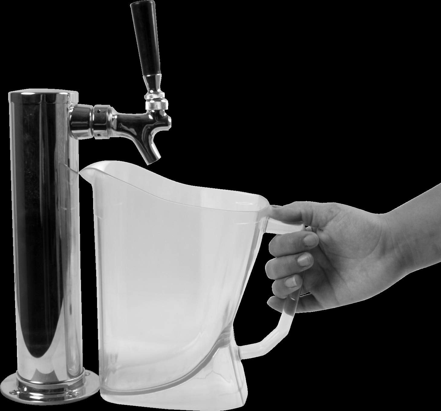 San Jamar Low Profile Perfect Pour Beer Pitcher - 60 oz Home & Garden & Kitchen & Serveware & Pitchers