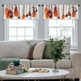 thumbnail image 4 of LALILO Kitchen Curtain Valance Feathers And Aztec Border With Rod Pocket Window Curtain 52"x 18" Set of 2, 4 of 5