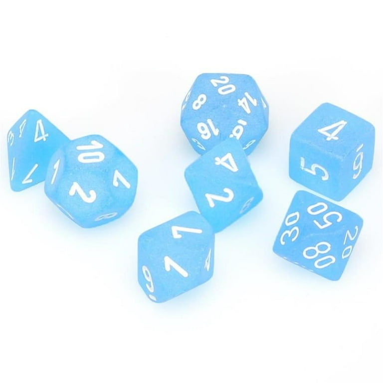 Chessex CHX27416 Dice-Frosted Caribbean Blue Set, Multicolor Chessex CHX27416 Dice-Frosted Caribbean Blue Set, Multicolor