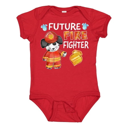 

Inktastic Future Fire Fighter with Cute Dalmatian Dog Boys or Girls Baby Bodysuit