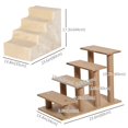 thumbnail image 2 of 4-Step Dog Ramp for Sofa, Bed, and Couch, with Removable Cover, Beige, 2 of 6