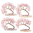 thumbnail image 2 of Árbol de dinero de cristal coloreado hecho a mano para la salud de la riqueza de la buena suerte, estatuilla de bonsái en losa de ágata natural BANYUO Hogar, 2 of 2