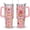 Cat pink, variant on 40 oz Sea Turtle Cup Tumbler with Handle Lid and Straw, Sea Turtle Gifts for Women, Cute Tumblers for Women, Teal
