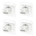 thumbnail image 1 of 4pcs Practical Punch-free Pasting Curtain Rod Clips Home Curtain Rod Holders, 1 of 9