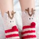 thumbnail image 5 of Gibobby calcetines de Navidad para niños grandes y mujeres Calcetines Navideños Forro Polar De Parejas Coral 6 Home Calcetines Tridimensionales (Chocolate, Unitalla), 5 of 5