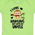 thumbnail image 4 of Inktastic Monkey I Love Hanging out with My Uncle Boys or Girls Baby Bodysuit, 4 of 5