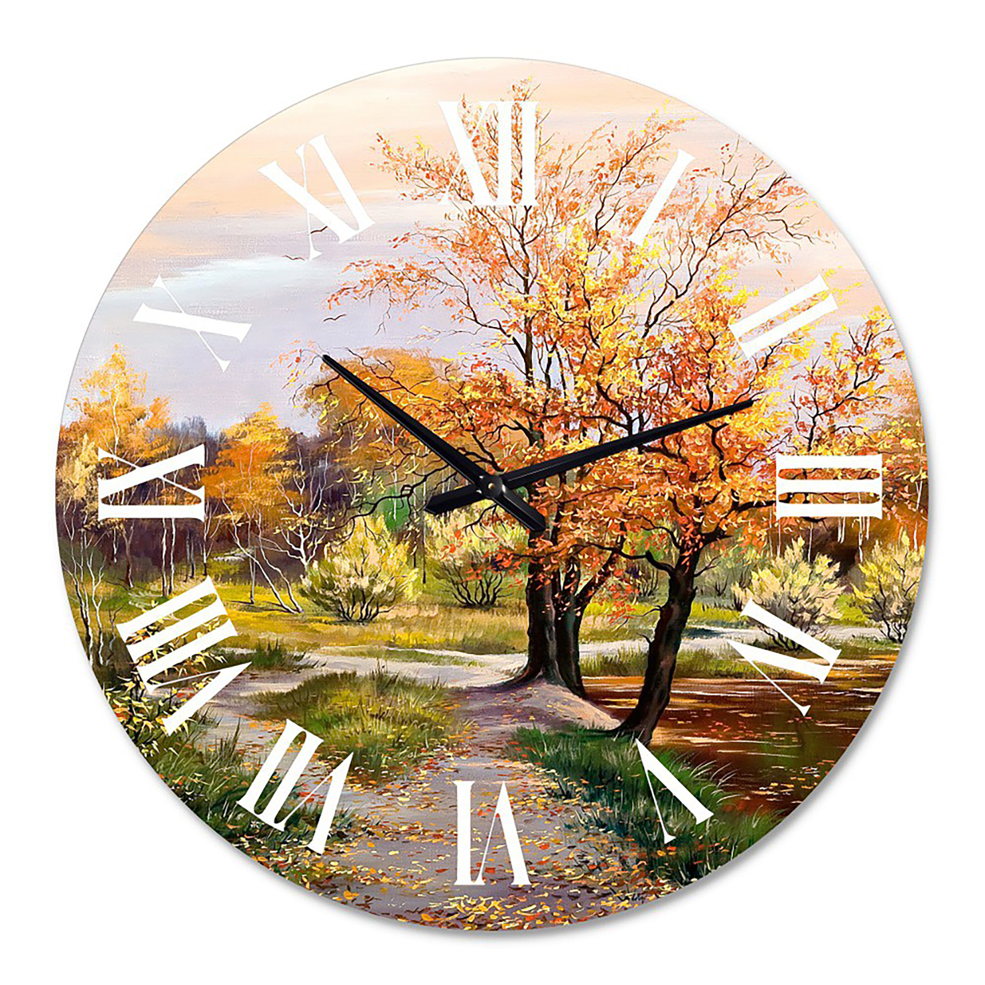 Designart 1 in Quartz Country Wall Clock