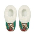 thumbnail image 2 of POLERO Cute Yorkshire Print House Fuzzy Slippers for Women Comfortable Thick Sole Indoor Platform Slippers Fluffy Plush Soft Bedroom Shoes, Size 7-8, 2 of 7