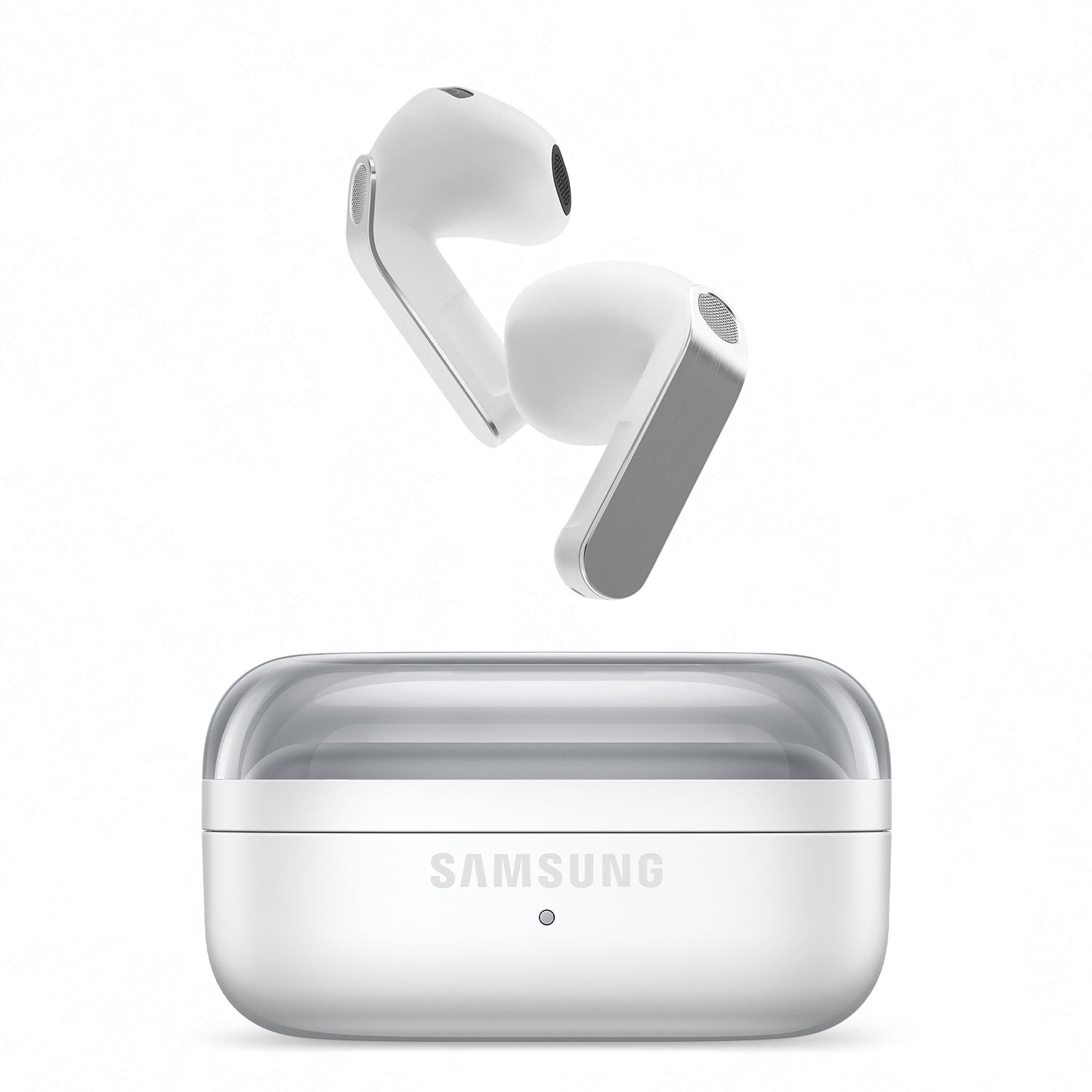 Samsung Galaxy Buds4 Bluetooth Headphones and Charging Case, White