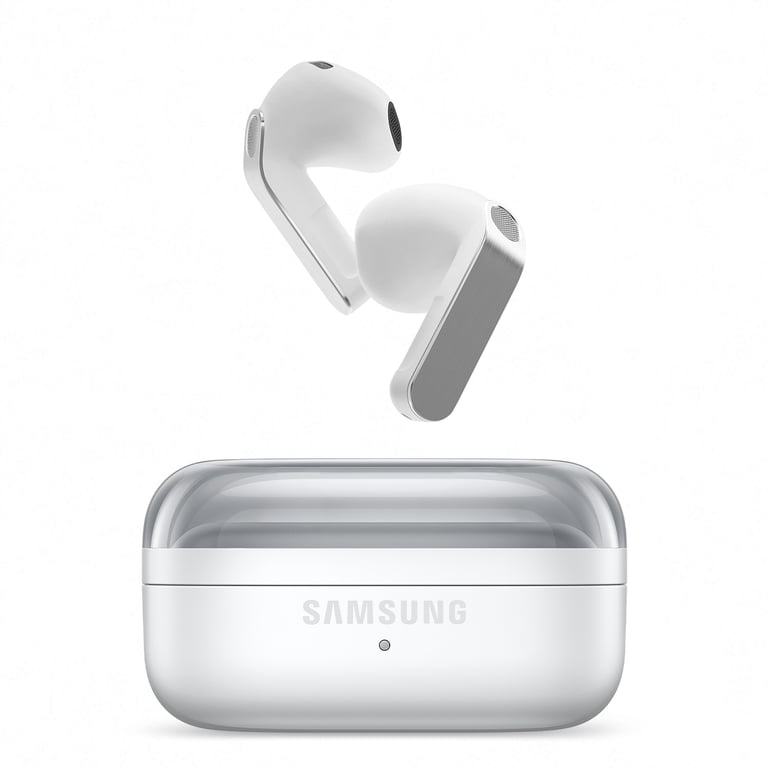 Samsung Galaxy Buds4 Bluetooth Headphones and Charging Case, White