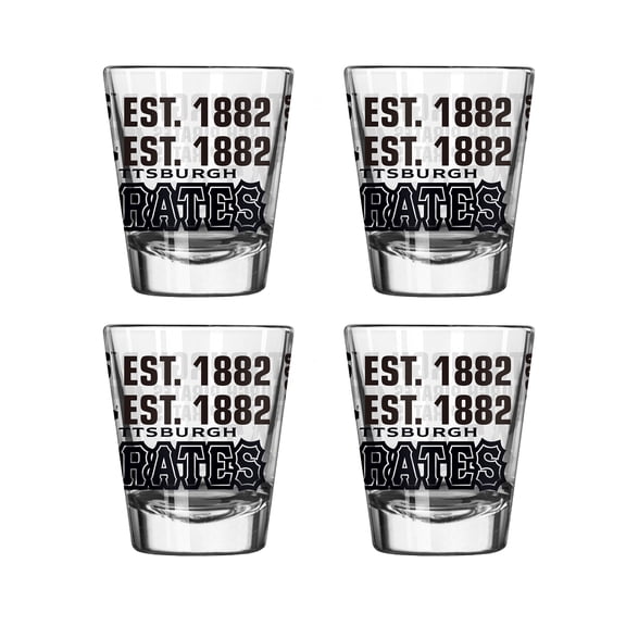Logo Brands Pittsburgh Pirates 4-Pack 2oz. Shot Glass Set