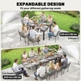 thumbnail image 4 of Outsunny Expandable Outdoor Dining Table, Glass Top Patio Table, Black, 4 of 10