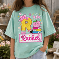 thumbnail image 4 of Back To School Shirt, Custom Name and Grade Tee, Cute Initial Letter School Outfit, First Day Of School Gift for Students, 4 of 10