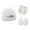 White, variant on Newborn Baby Hat, Mittens, and Shoes Set, Cotton 3-Piece Outfit, Anti-Scratch Gloves, Beanie & Booties for Boys & Girls, 0-6 Months Winter Essentials