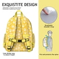 thumbnail image 5 of Yellow Dog Paw Footprint Backpack for School,Cute School Bag,Schoolbag with Adjustable Shoulder Straps & Padded Back,15.25"x11.5"x5.25", 5 of 6