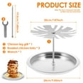 thumbnail image 6 of Al Pastor Skewer Stainless Steel Vertical Skewer with Tray Roasted Chicken Fork 2 in 1 Vertical Spit Stand Evenly Heated Barbecue Skewer Practical Grill Skewer for Outdoor, 6 of 9