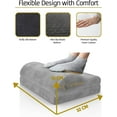 thumbnail image 5 of CARTIZMA Ergonomic Under Desk Footrest Memory Foam footrest- Soft Velvet - Gray, 5 of 9