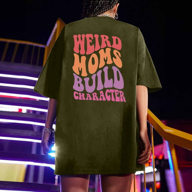 LSLJS Oversized T Shirts for Women Plus Size Slogan Graphic Drop Shoulder Short Sleeve Tops Summer Loose Pullover Tees